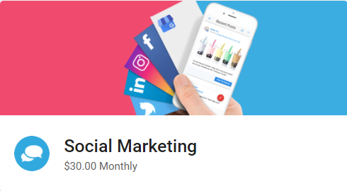 Social Media Marketing allows you to post to all your social accounts including Facebook, Instagram, Google My Business, Twitter, and LinkedIn from one dashboard.