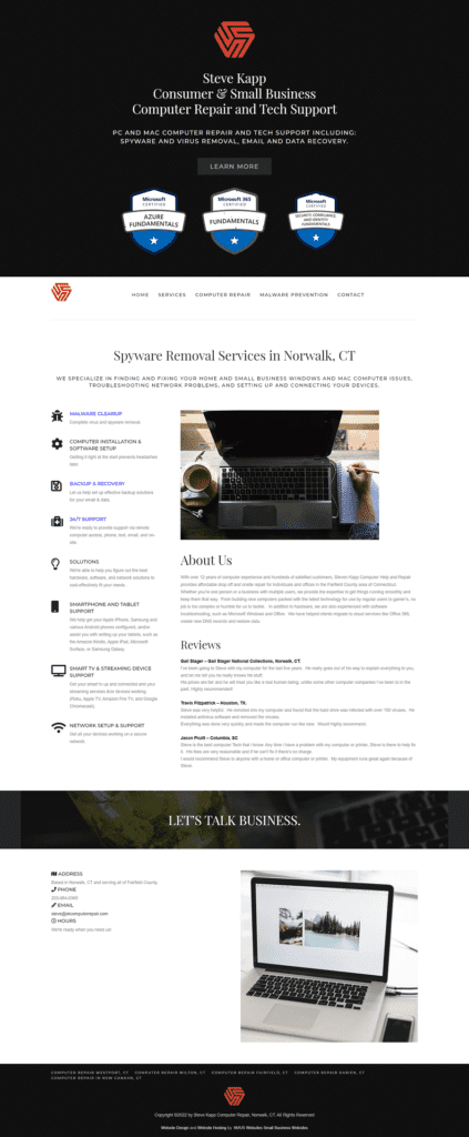 Computer Repair Website Design and Hosting Norwalk, CT 06850