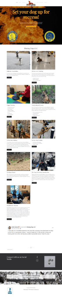 Dog Training and Foster Website Design Stanwood, WA 98292