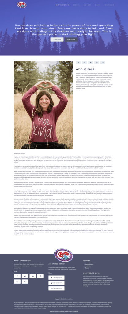 Life Coach and Publishing Website Design Louisville, CO 80027