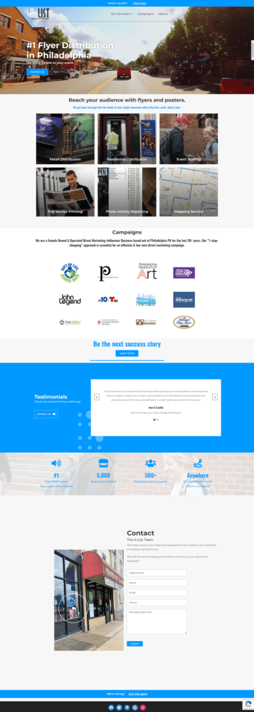 Marketing Company Website Design Philadelphia, PA 19107