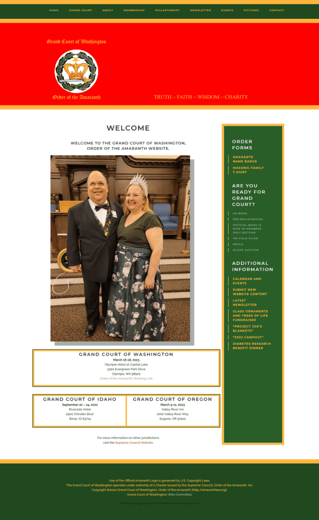 Nonprofit website design and hosting Olympia, WA 98501