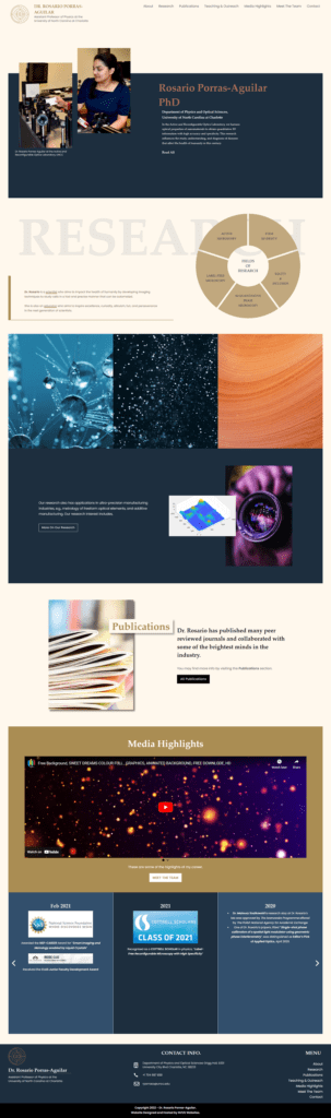 Research Scientist Website Design Charlotte, NC 28223