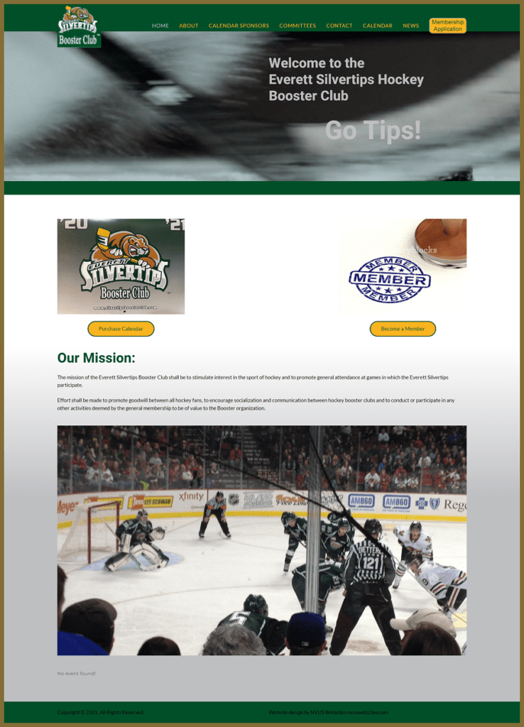 Sports Booster Club Website Design Everett, WA 98201
