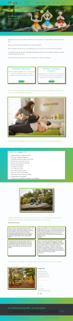 Wellness and Massage Website Design Candler, NC 28715